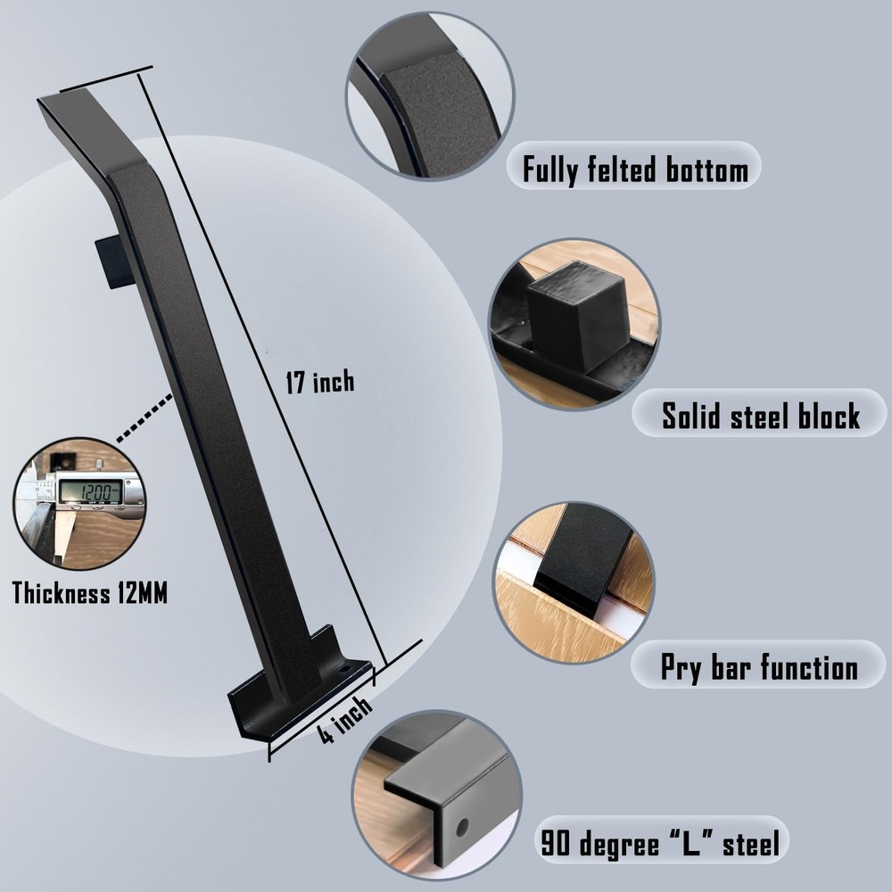Heavy Duty Pull Bar and Pry Bar, Flooring Tools, Weight 3.7lb/Solid Squar