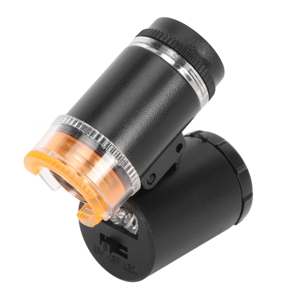 Mini 60X LED Microscope & UV Currency Detector Adjustable Light Angle PocketNew☚