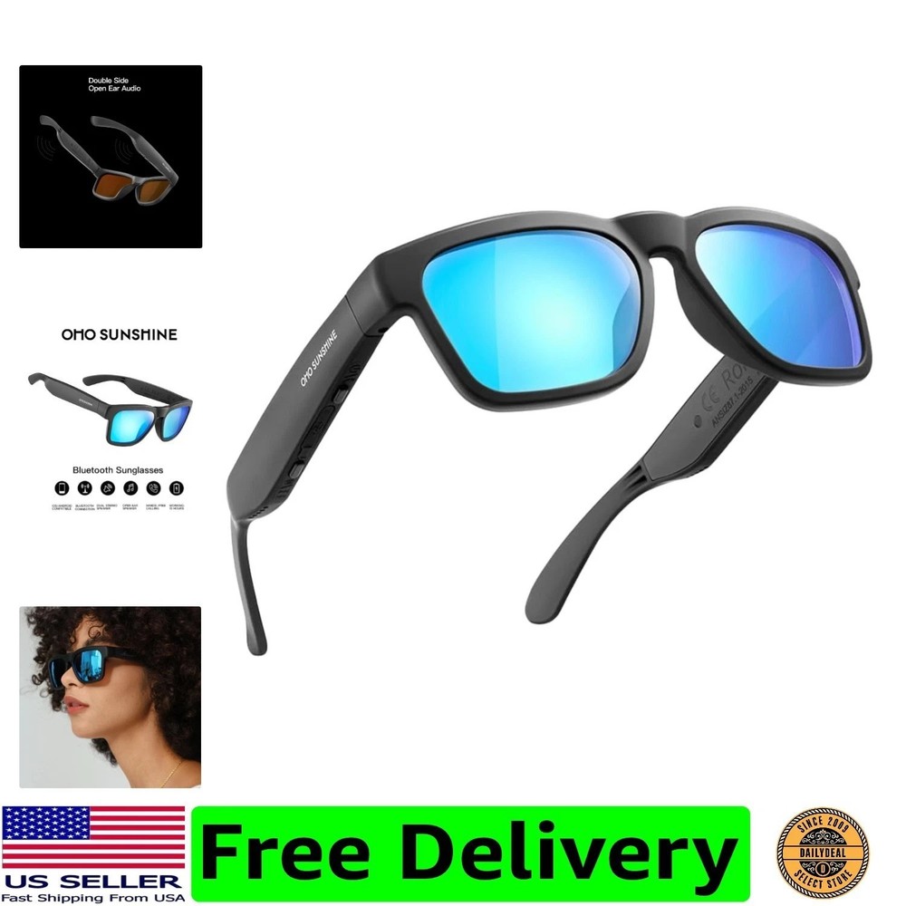 OhO Smart Glasses,Polarized Sunglasses with Bluetooth Speaker,Athletic/Outdoo...