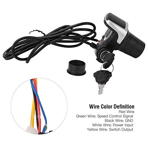 36V E Grip Throttle with LCD Display and Key Lock, Universal Fit Easy Install