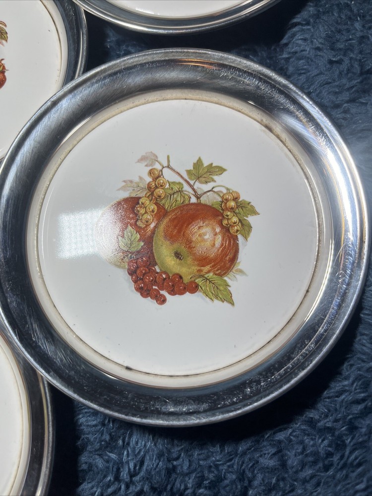 4 Sheridan Silver Plated Coasters