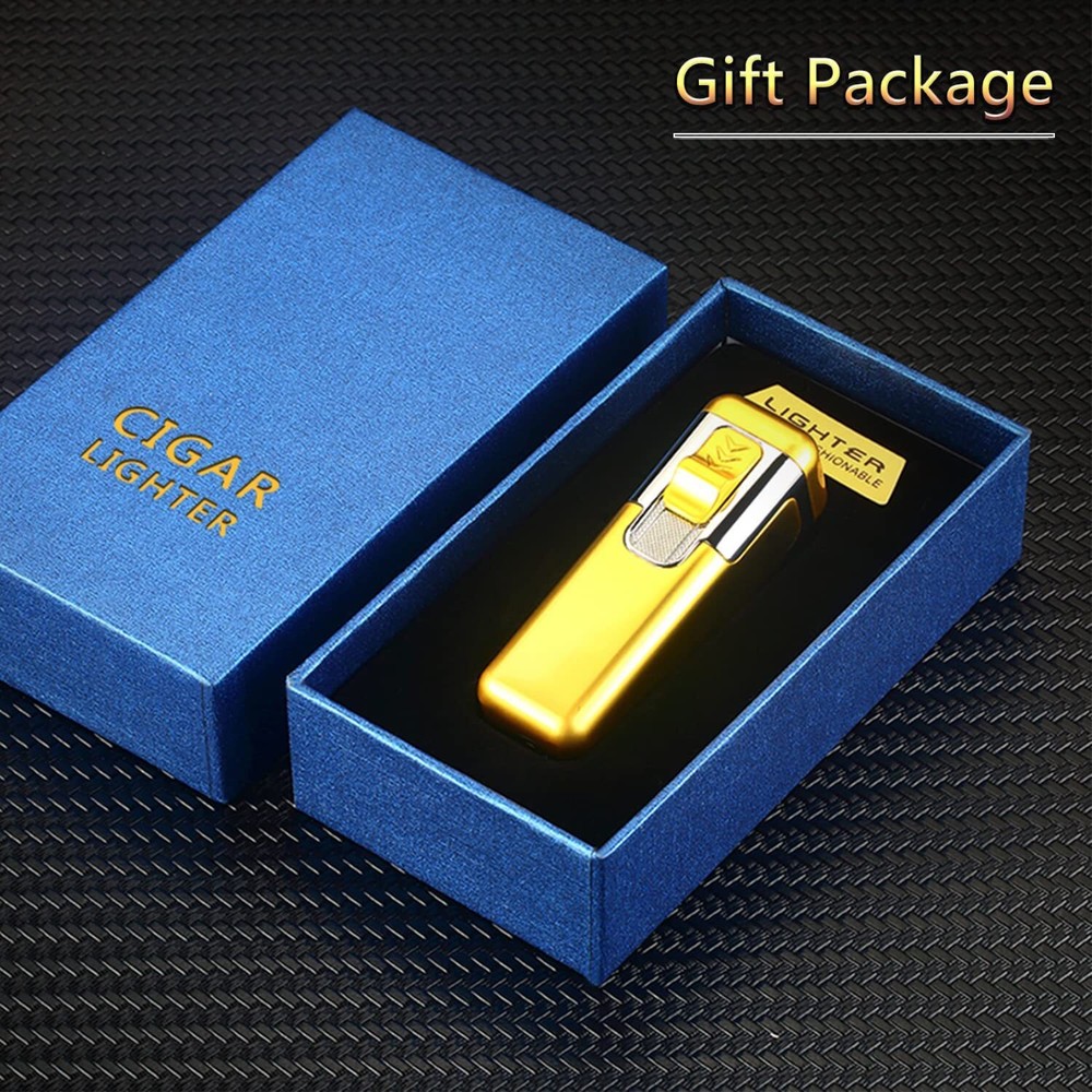 Torch Cigar Lighter 4 Jet Flame Refillable Butane Cigar Lighter Adjustable Flame