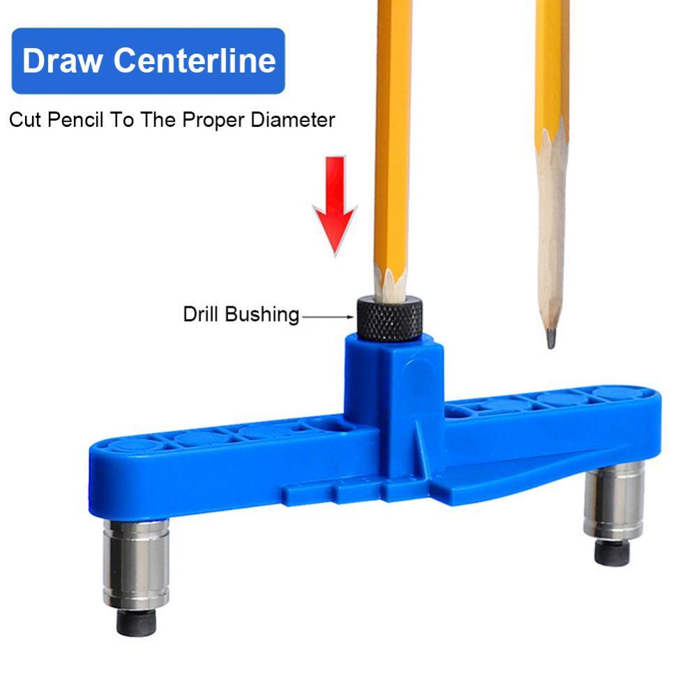 Self Centering Line Scriber Woodworking Tools for Drilling Marking w Stop Collar