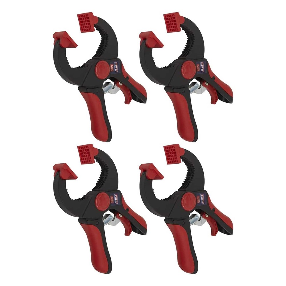 Sealey Ratchet Clamp 45mm 4pc Set Ratcheting