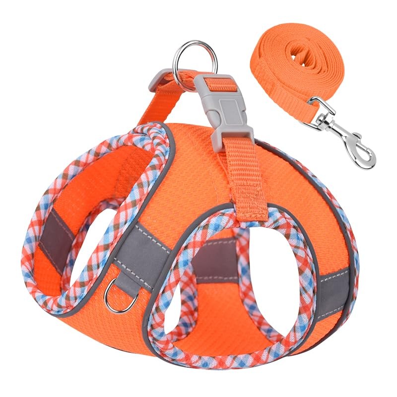 Dog Harness and Leash Set, No Pull Adjustable Reflective Pet Harness for Smal...