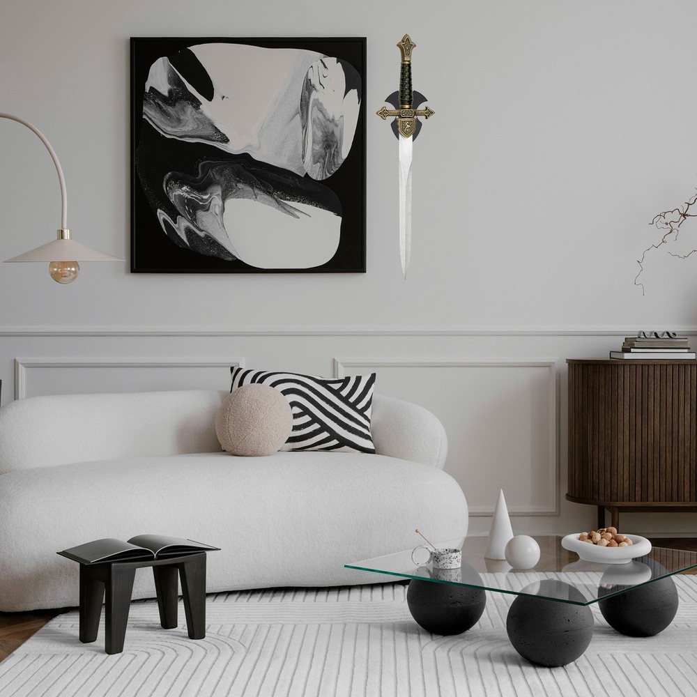 4pcs Sword Holder Wall Mount Sword Rack for Vertical Display, Clear