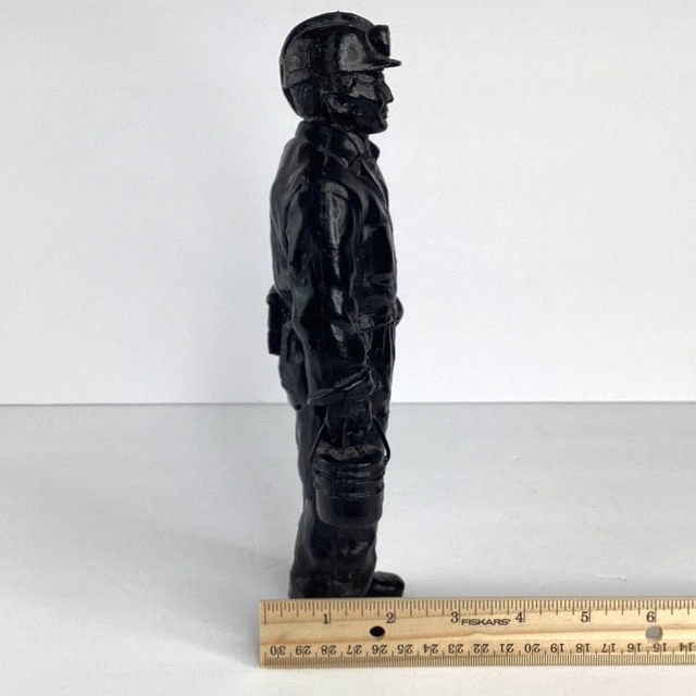 Coal Miner Statue with Bucket of Coal 10 inches