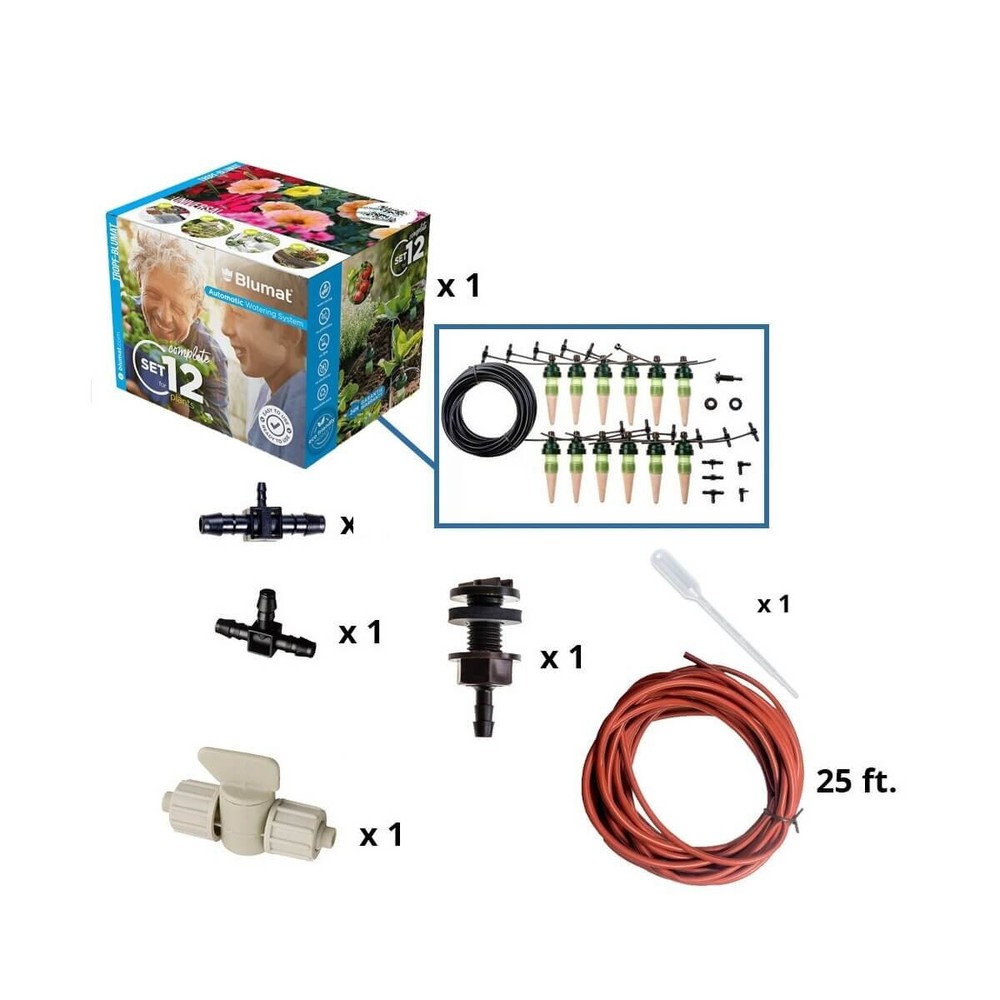 Blumat Medium Deluxe Gravity Kit - Automatic Irrigation for Up to 12 Plants
