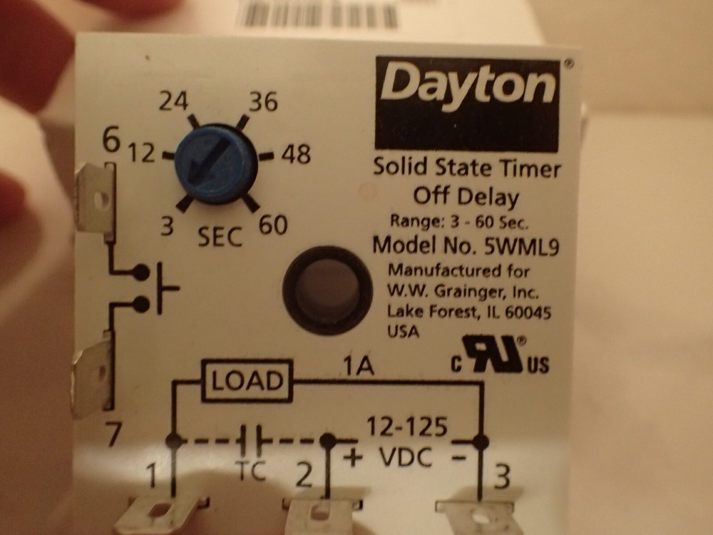 DAYTON SOLID STATE TIMER OFF DELAY - SWML9