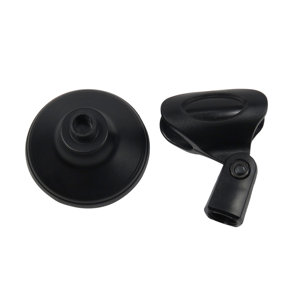 Pair Flexible Adjustable Microphone Stands Clamp Clip Holder Base Mount Stands