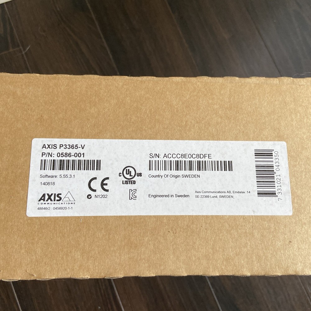 AXIS P3365-V Fixed Dome Network Camera