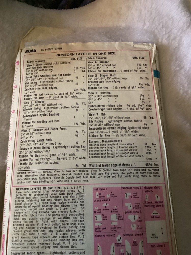 1968, VINTAGE SIMPLICITY PATTERN #8066…. Has been cut