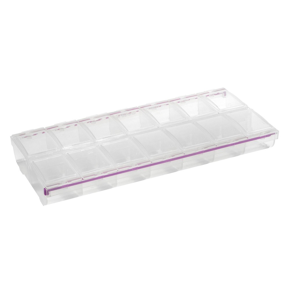 Craft Mates & Sewing Supplies 14 Locking Compartments (3XL), Clear Lids