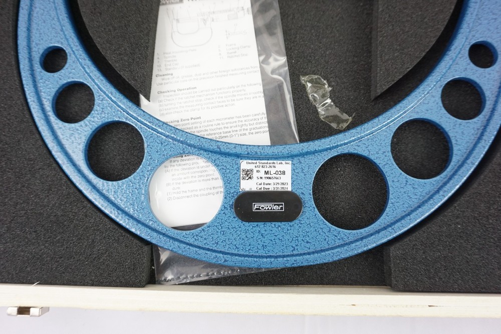 Fowler ML-038 Inside Micrometer 8-9" .0001 NEW