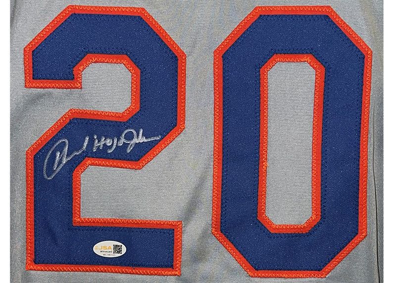 Howard Johnson Signed New York Gray Baseball Jersey JSA