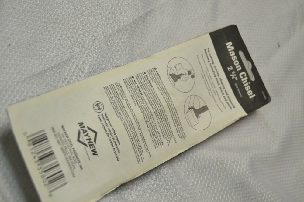New Mayhew Select 35802 2-3/4" x 7-1/2" Mason Masonry Chisel
