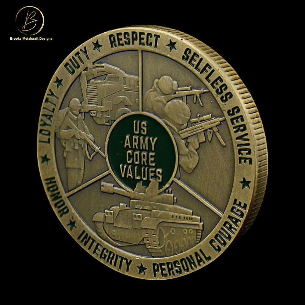 US Army Core Values Challenge Coin