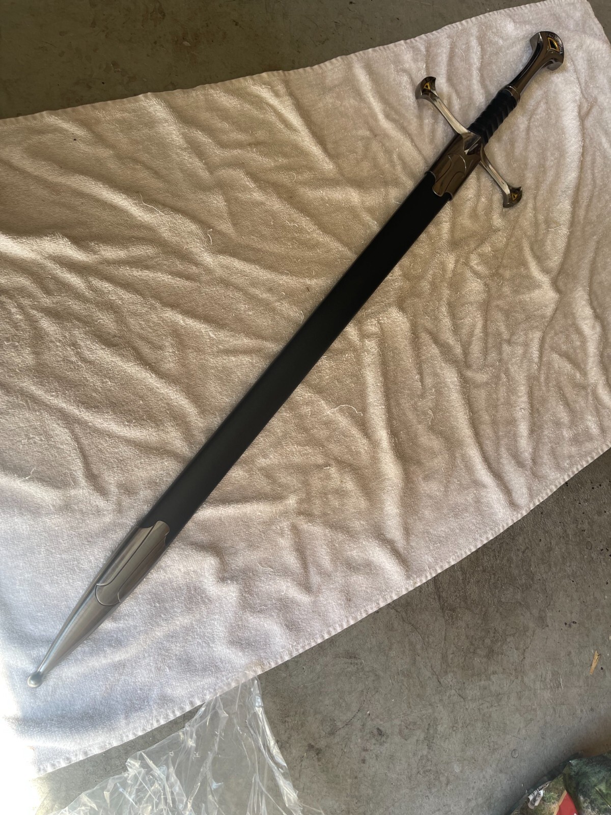 [OPEN BOX]41" Medieval Stainless Steel Elendil Sword lord Aragon Western Knight