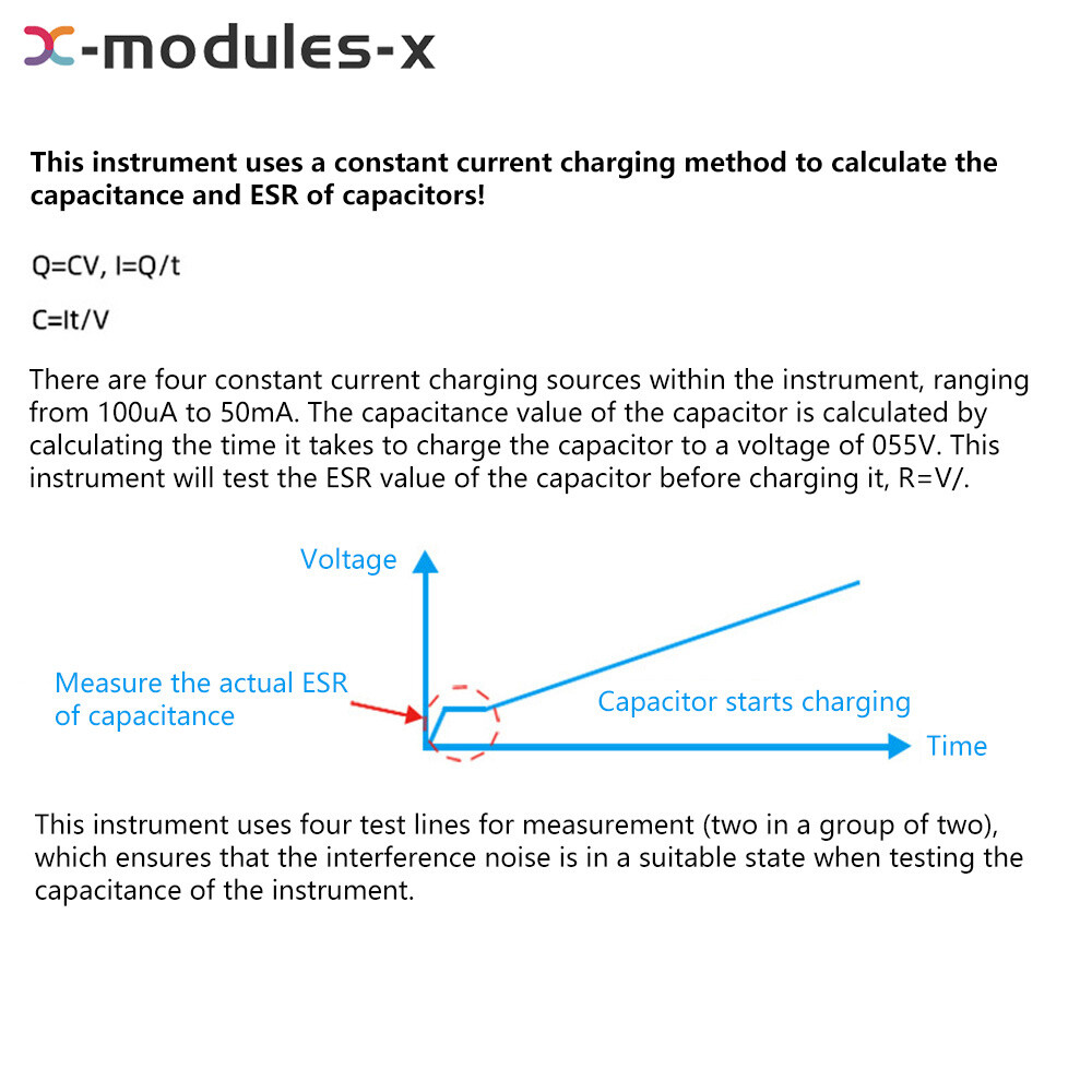MEC-100 High-precision Capacitance Analyzer ESR Meter Digital Display Auto Rang