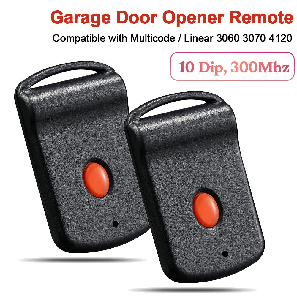 2Pcs Multi-Code 3089 MultiCode 308911 Linear MCS308911 Garage Gate Remote 300mhz