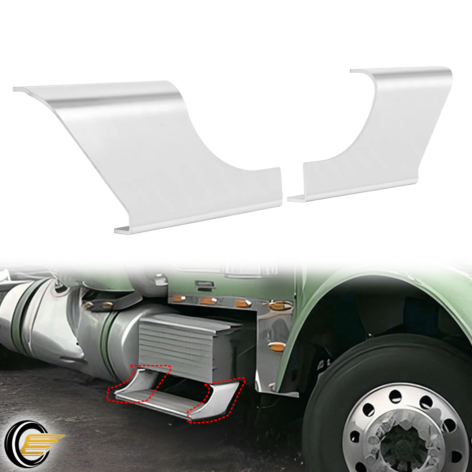 Truck Lower Step Brackets For Freightliner FL120 FL132 FLD120 SBA SFA 1989-2010