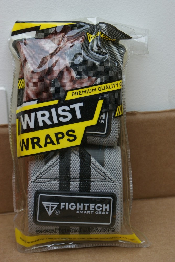 FIGHTECH Wrist Wraps Black Gray Gym Training Support