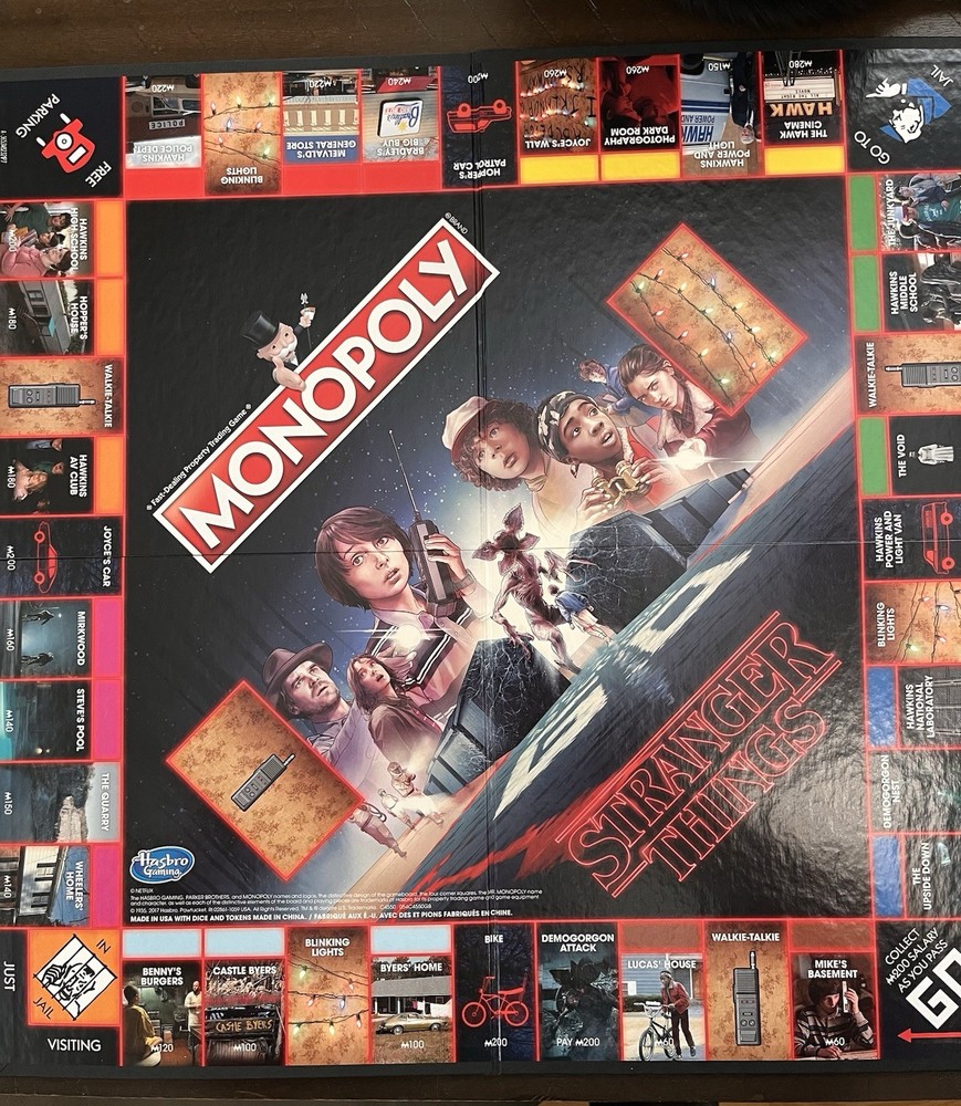 Monopoly Stranger Things Game Netflix 2017 Complete Game