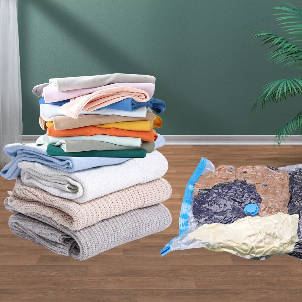 24 Jumbo Vacuum Storage Bags Travel Clothes Organizer, New