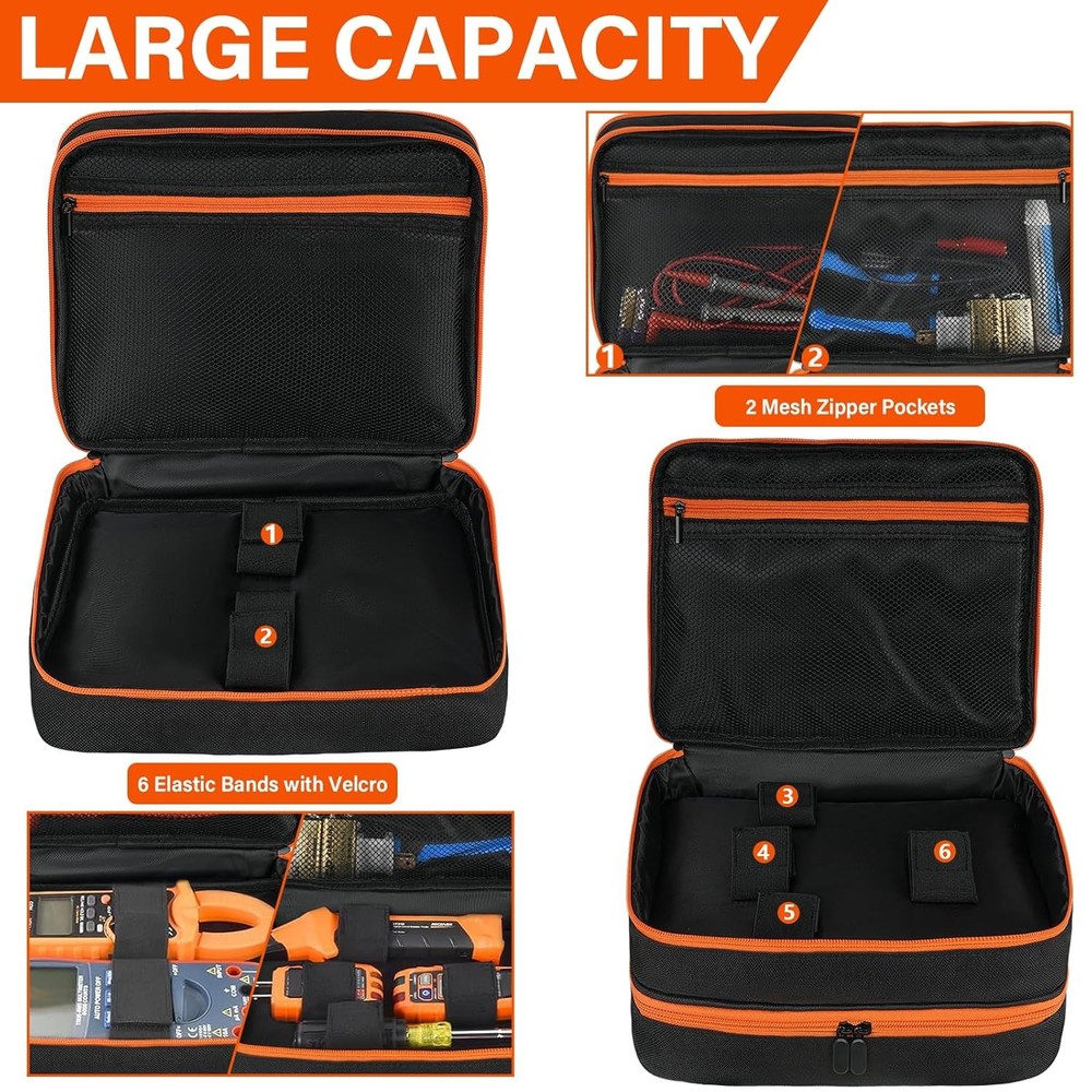 Carrying Case Compatible with Klein Tools ET310 Black & Orange