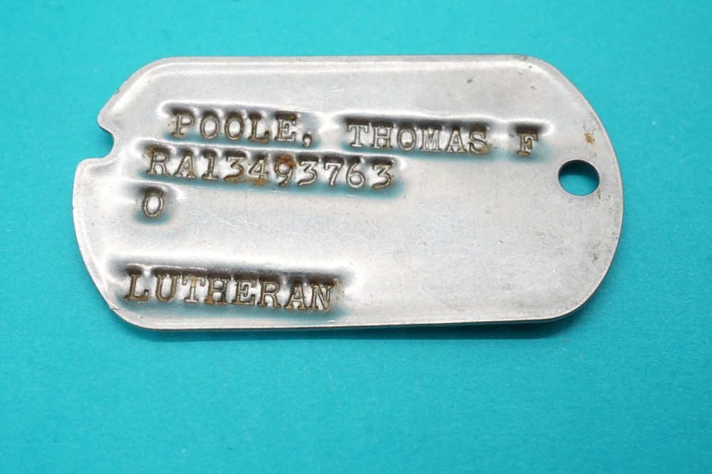 Pre-WWII RA Regular Army Dog Tag LUTHERAN RELIGION