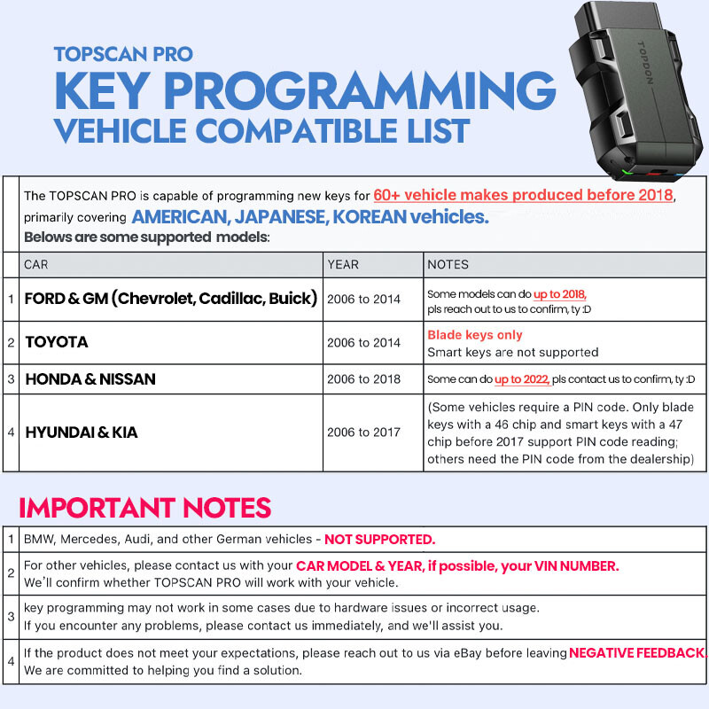 2025 TOPDON PRO Car Key Programmer Pin Code Reader All Key Lost Programming Tool