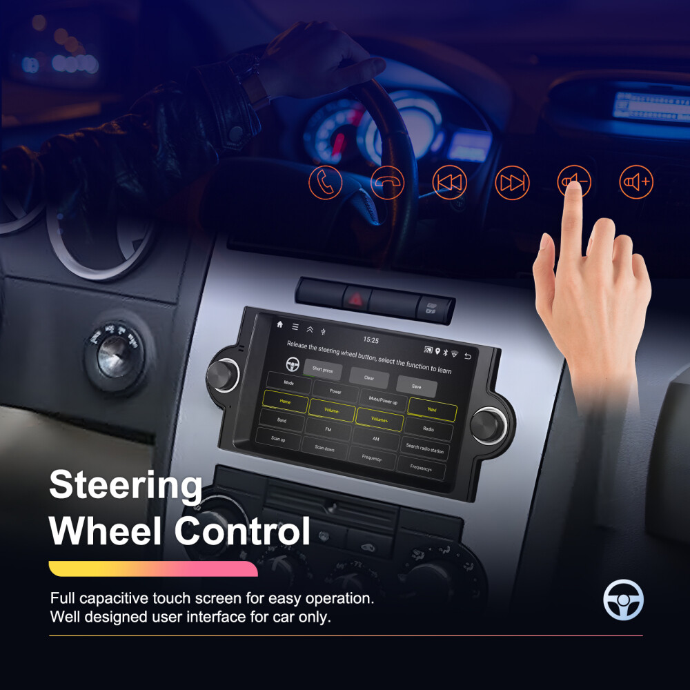 For 2006 2007 2008 DODGE RAM 1500 2500 3500 CarPlay Android 13 Radio GPS SWC