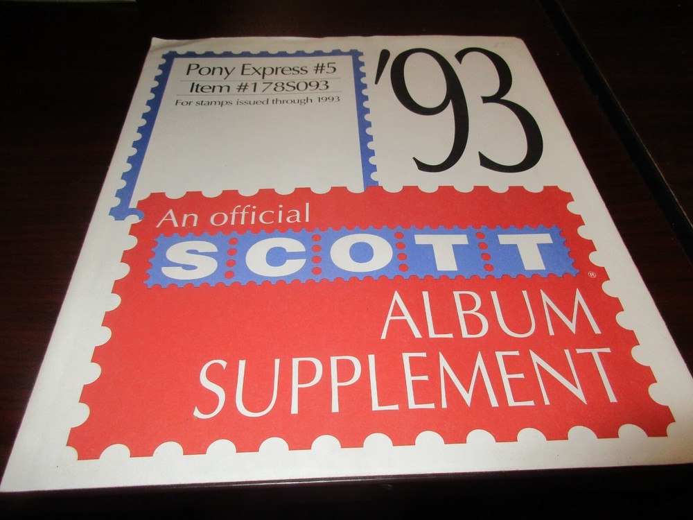 THE SCOTT THE SCOTT  ALBUM SUPPLEMENT PONY EXPRESS #5  W/FREE SHIPPING!!