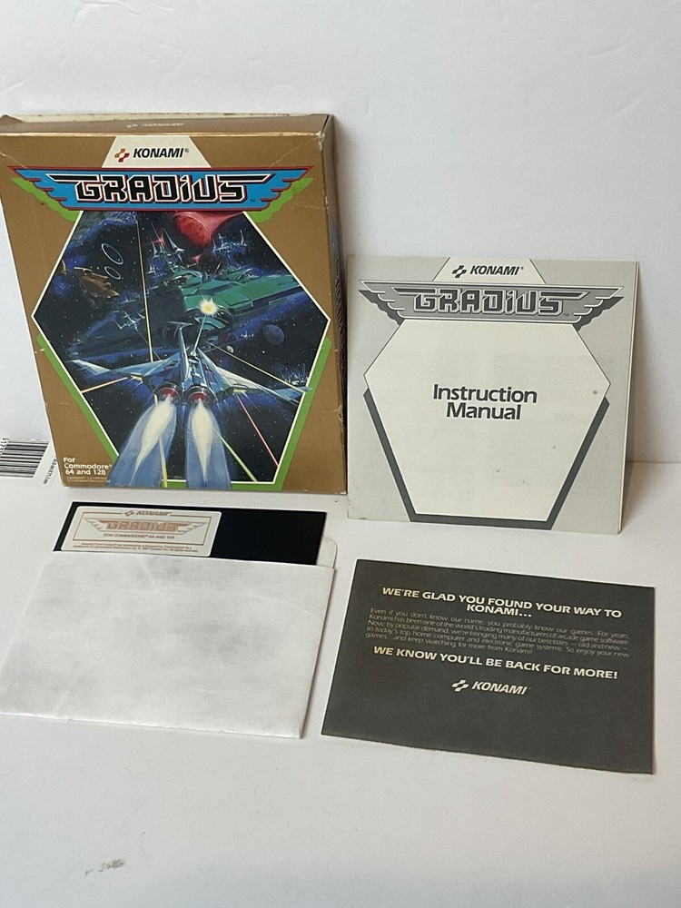 Vintage Commodore Software Game GRADIUS Konami