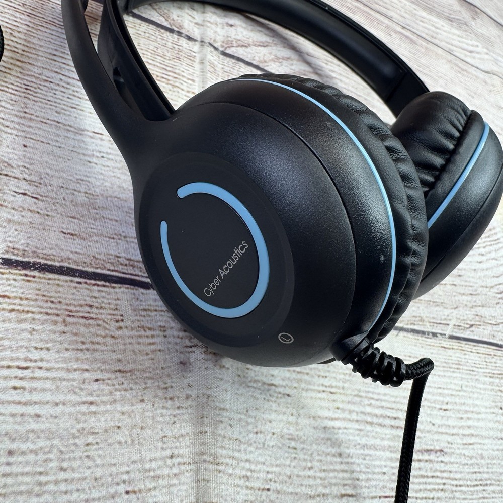 Cyber Acoustics Stereo Headset AC-5002, Single 3.5mm Plug EUC