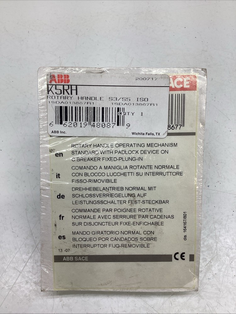 ABB SACE Rotary Handle K5RH NEW