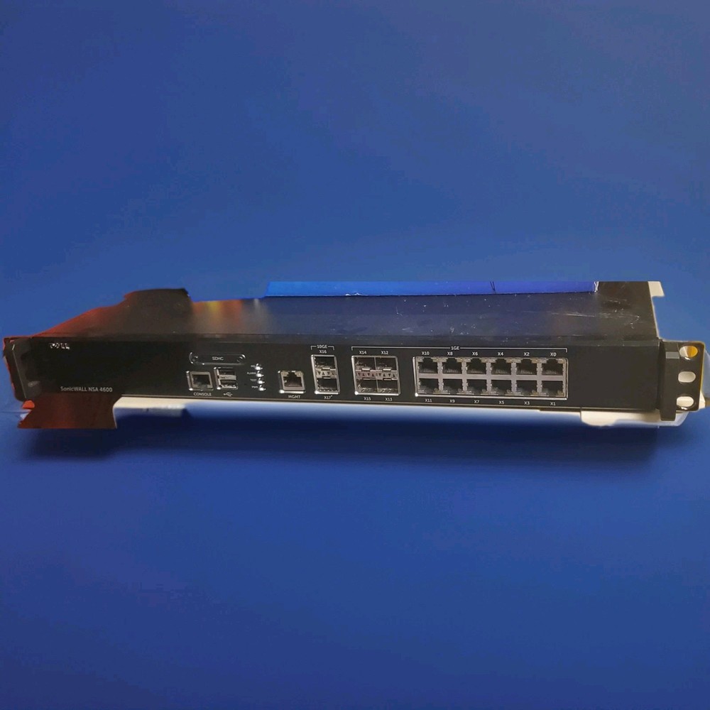 SonicWall NSA 4600 10G Firewall / Security Appliance – 12 Port – Tested – Basic