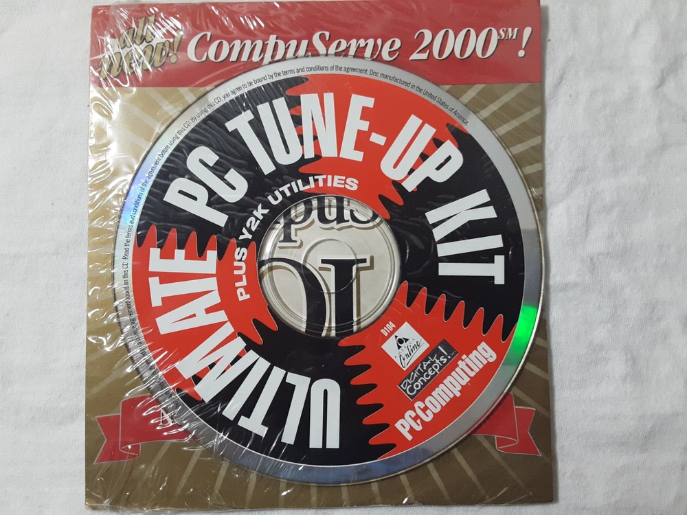retro 1999 CD-Rom PC Computing Ultimate Tune-up Kit Y2K FREE SHIPPING CompuServe