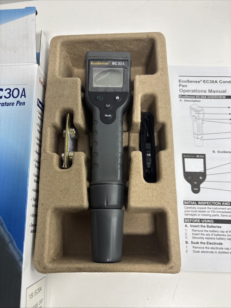 Ysi Ecosense Ec30a Conductivity Meter Open box