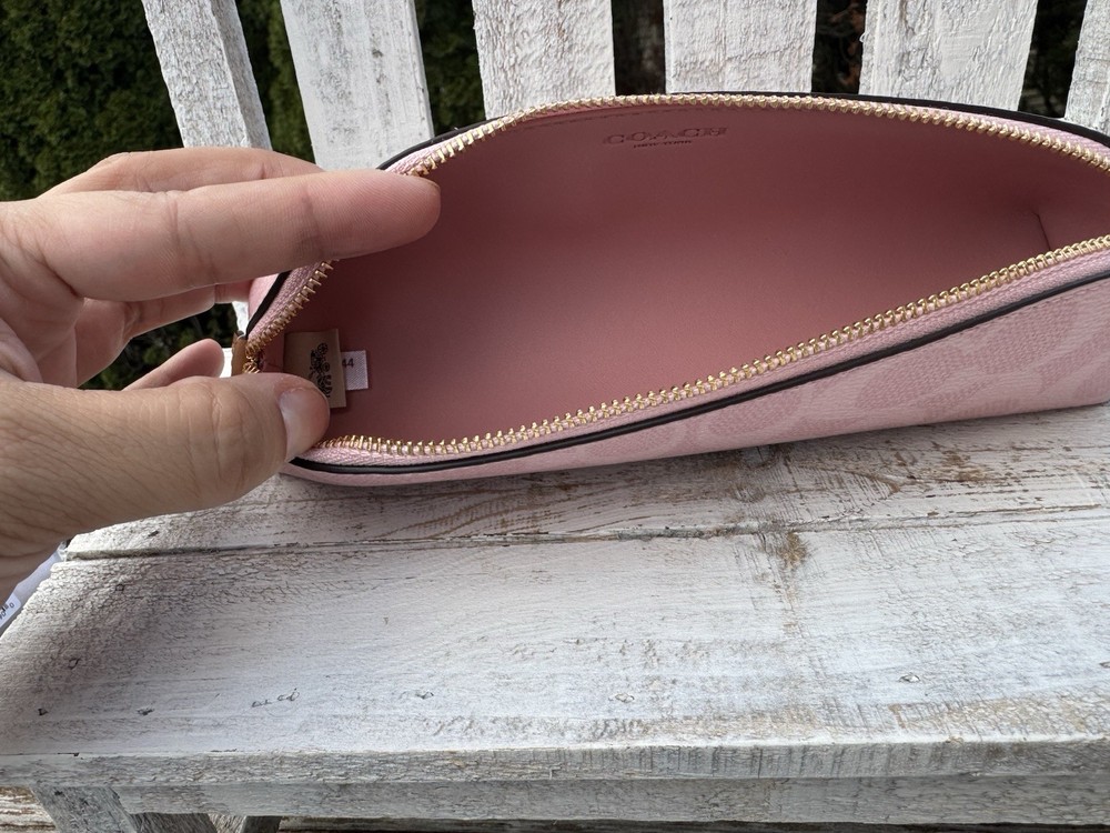 AUTHENTIC NWT Coach Powder Pink Notebook & Pencil Case Bundle CEA49 CEA52