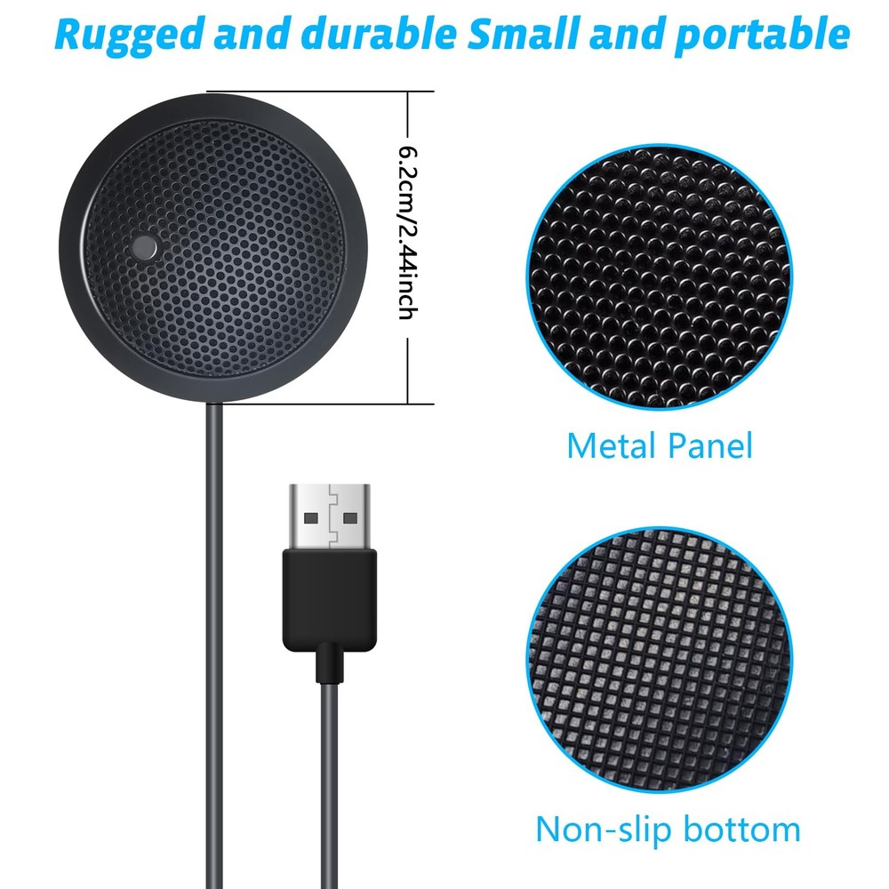 USB Microphone,Desktop Computer Mic, USB Conference Microphone with Mute Key,...