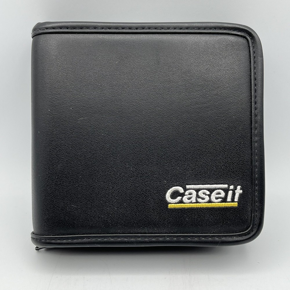 Caseit 24 CD Vinyl Case - Black - Holds 24 CDs or DVDs