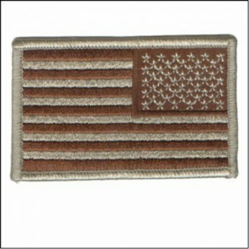 DESERT STORM REVERSE AMERICAN FLAG PATCH; US FLAG PATCH REVERSE