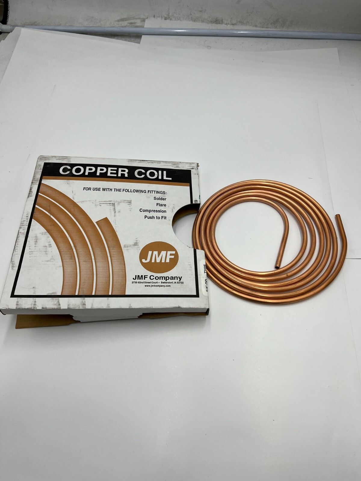 (QTY 2) JMF Company Copper Pipe Soft Copper Tube Refrigeration 1/4" Heavy Duty