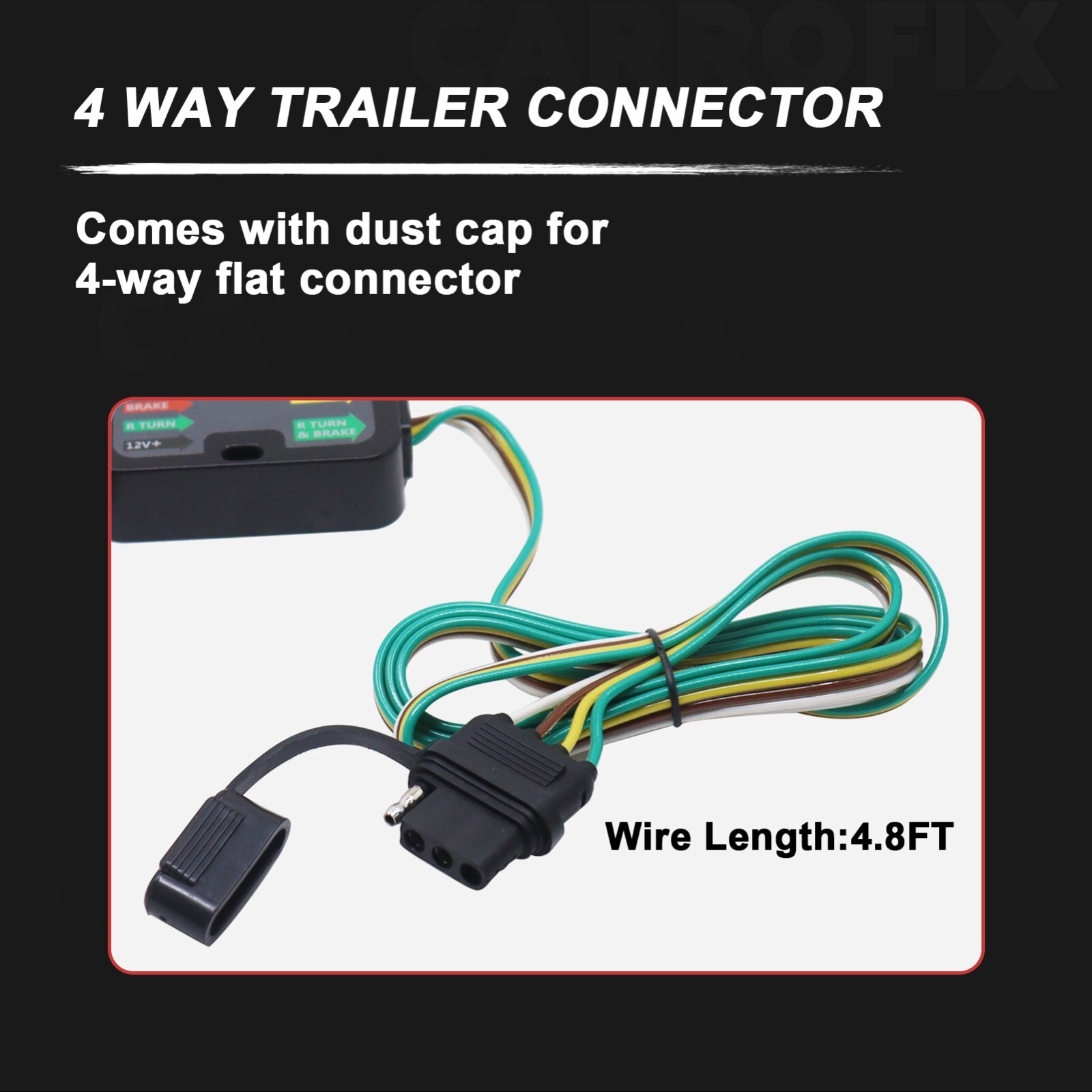 Vehicle Wiring Harness with 4 Way Flat Trailer Connector for 2012-2016 Honda CRV