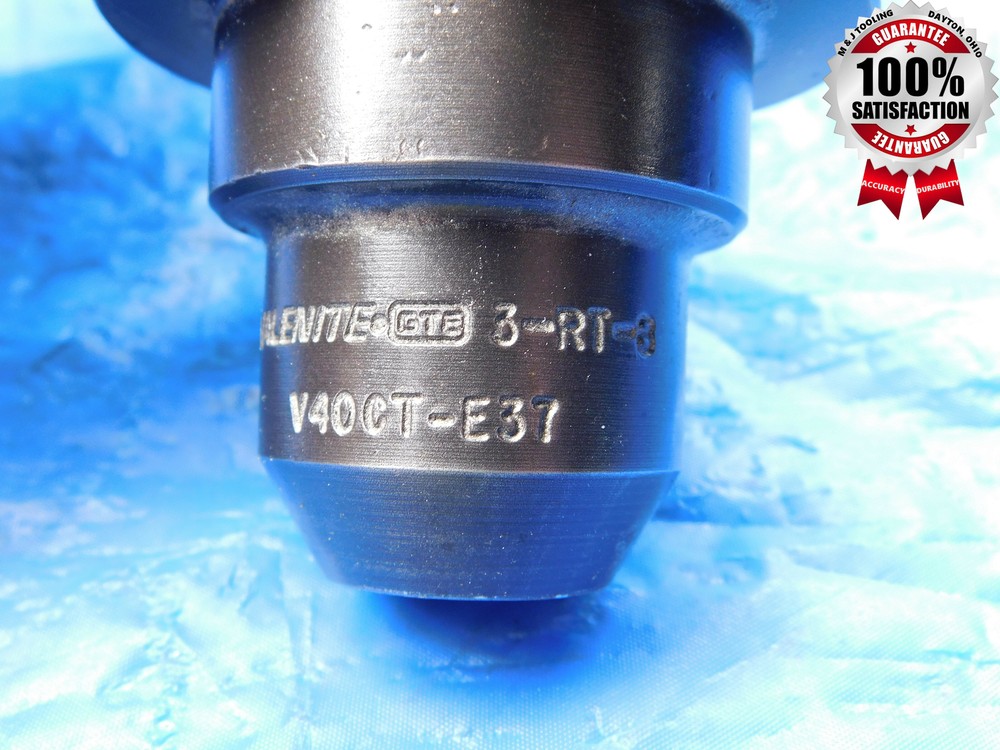CAT40 VALENITE 3/8 I.D. SOLID END MILL TOOL HOLDER 2 1/2 PROJECTION V40CT-E37