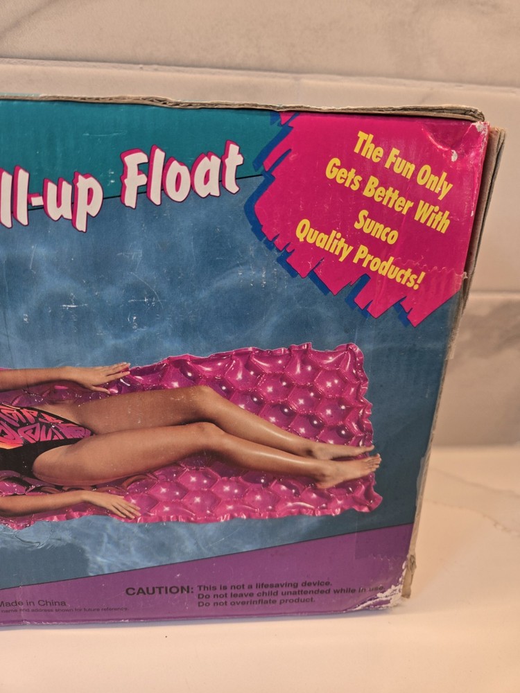 Vintage 1996 Sunco Honeycomb Roll-up Float Pool Float L-8288