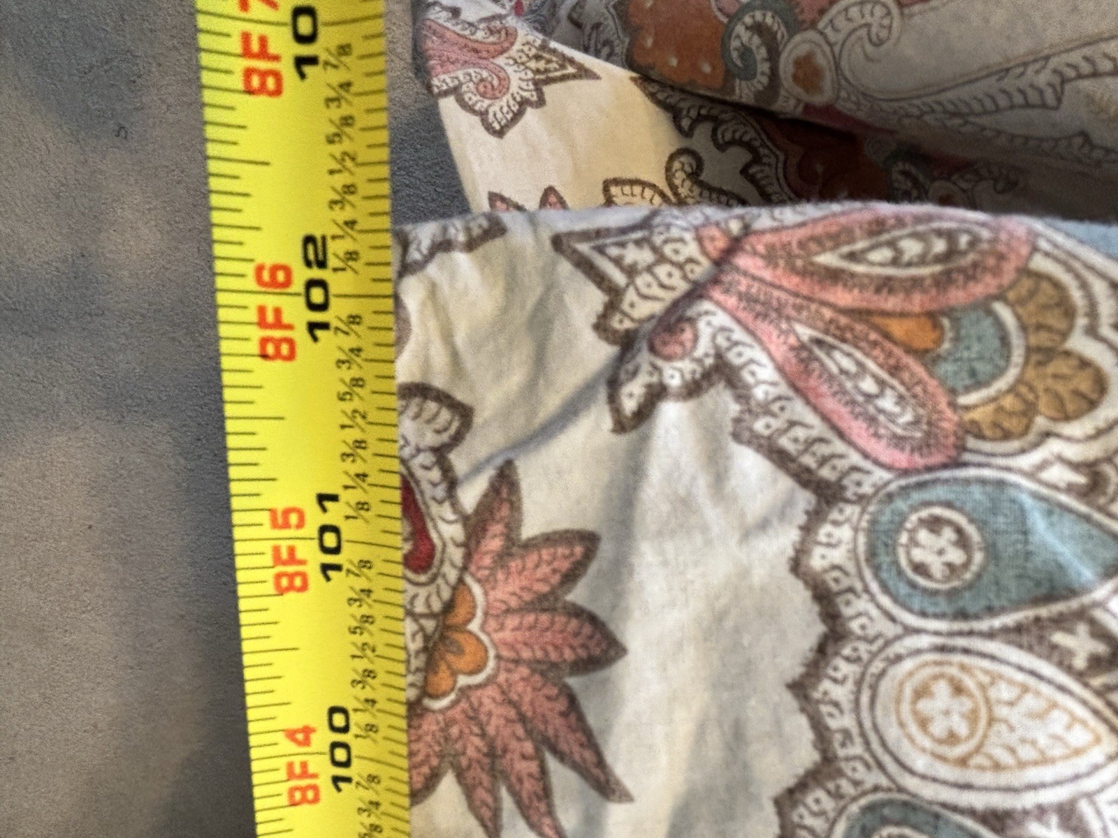 Pottery Barn Valencia Percale Cotton Duvet Cover King Size Medallion Boho