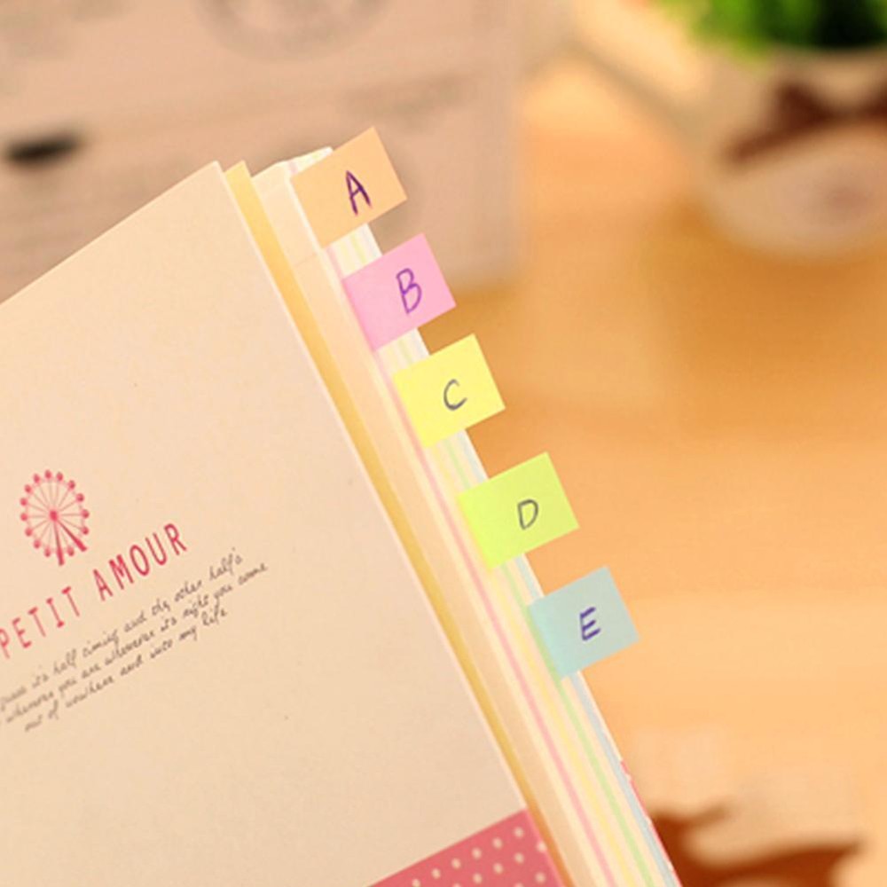 100Pc Fluorescence Sticky Notes Memo Flags Bookmark Sticker