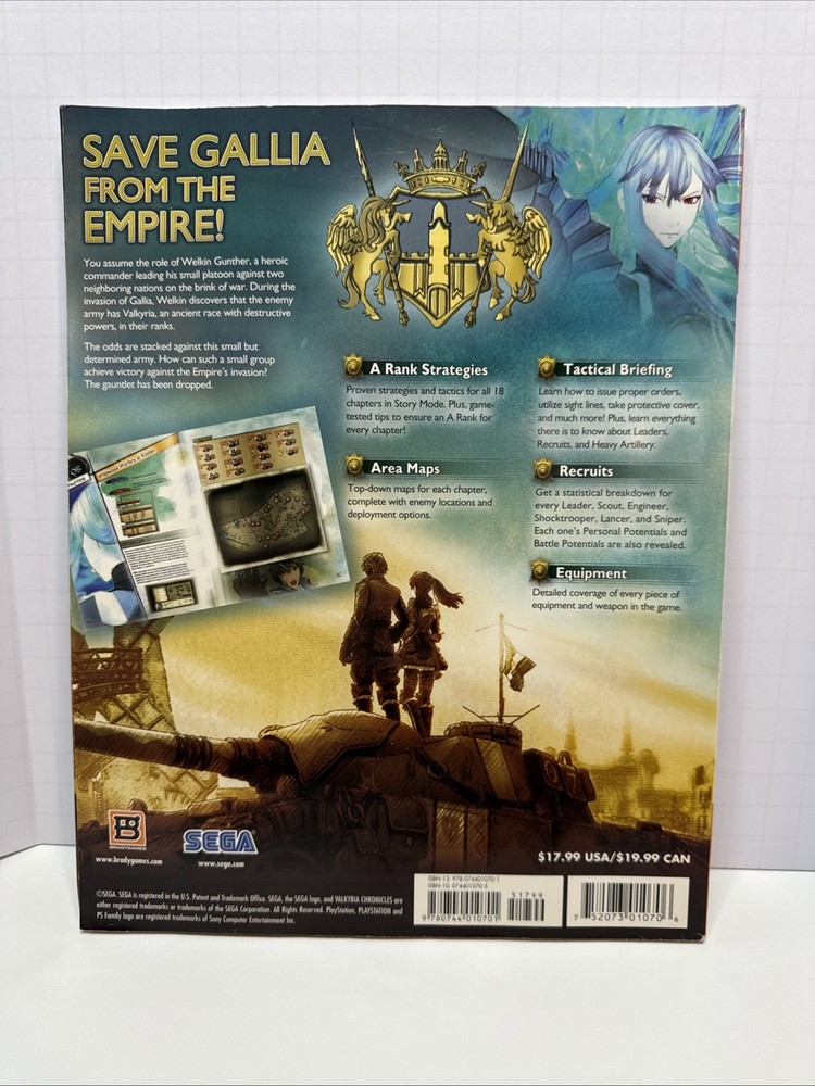 Valkyria Chronicles BradyGames Guide